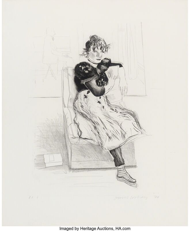 David Hockney, ‘Celia Observing’, 1976, Print, Aquatint, etching, and drypoint on Rives BFK paper, Heritage Auctions