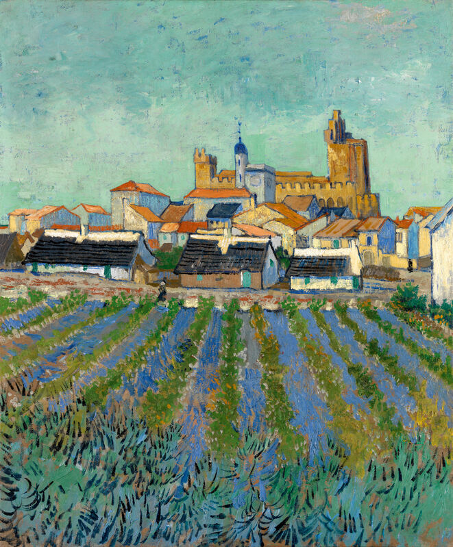 Vincent van Gogh, ‘View of Saintes-Maries-de-la-Mer’, 1 -3 June 1888, Painting, Oil on canvas, Kröller-Müller Museum