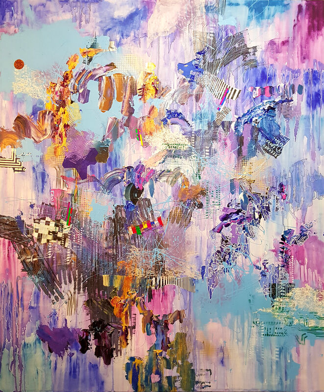 Yuni Lee, ‘Colorfalls’, 2016, Painting, Mixed media on canvas, Ro2 Art