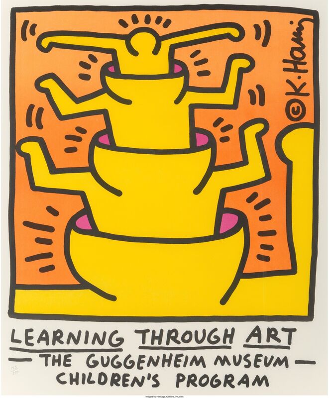 Keith Haring, ‘Learning Through Art, The Guggenheim Museum, Children's Program’, 1990, Print, Lithograph in colors, Heritage Auctions