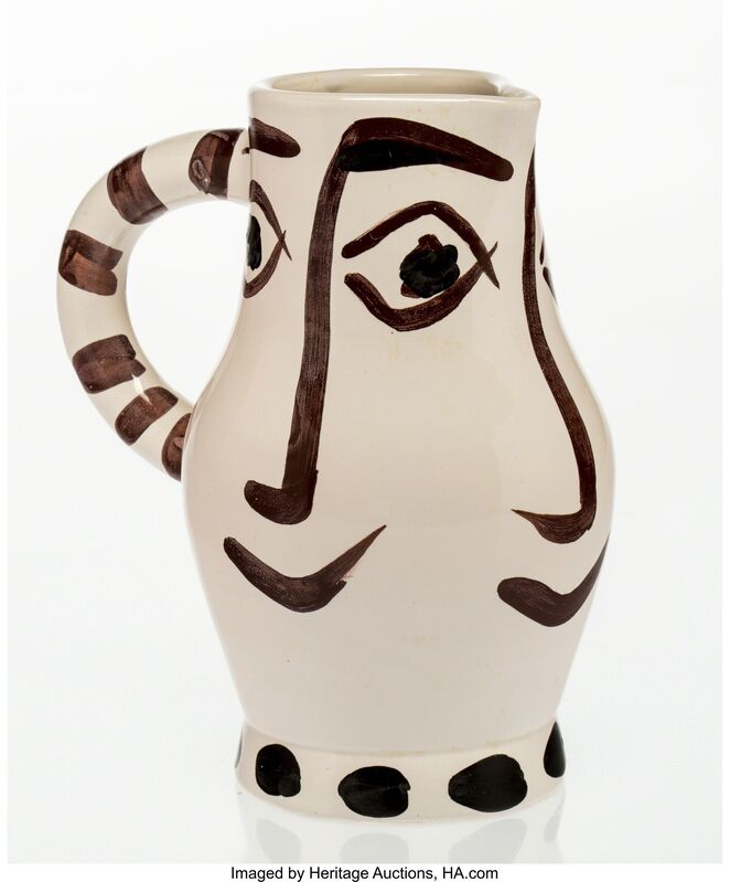 Pablo Picasso, ‘Quatre visages’, 1959, Design/Decorative Art, Terre de faïence ceramic pitcher, painted in colors and glazed, Heritage Auctions
