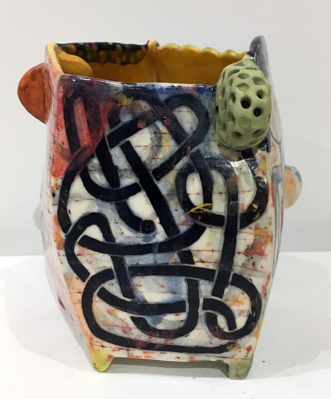 Kevin Snipes, ‘Knuckle Sandwich’, 2018, Sculpture, Porcelain, glaze, underglaze, oxide wash, Duane Reed Gallery