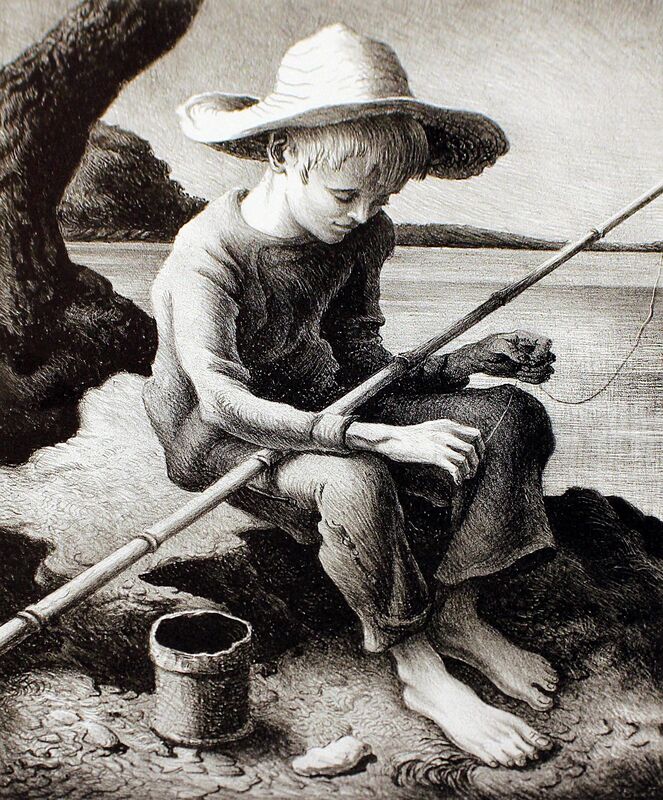 Thomas Hart Benton, ‘The Little Fisherman’, 1967, Print, Lithograph, Kiechel Fine Art