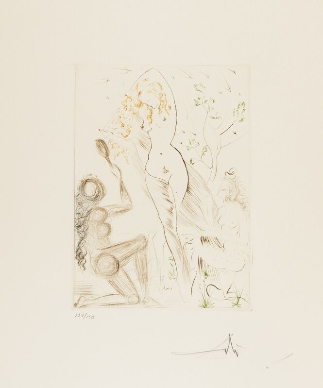 Salvador Dalí, ‘Blanchefleur (Field 72-8H; M&L 559h)’, 1972, Print, Etching printed in colours, Forum Auctions