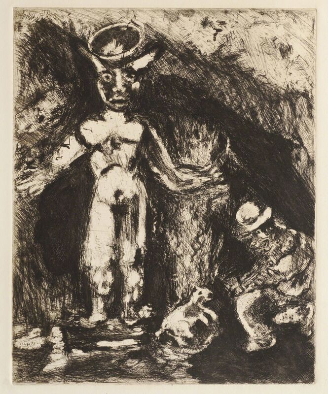 Marc Chagall, ‘L'homme et l'idole de bois’, 1952, Print, Etching, Roseberys