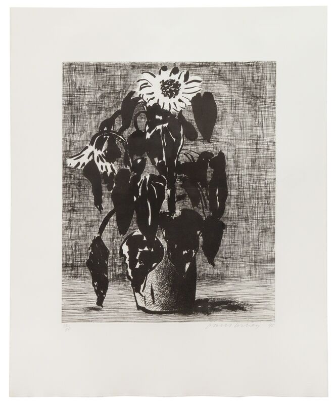 David Hockney, ‘Sunflowers I’, 1995, Print, Etching with aquatint, Hindman