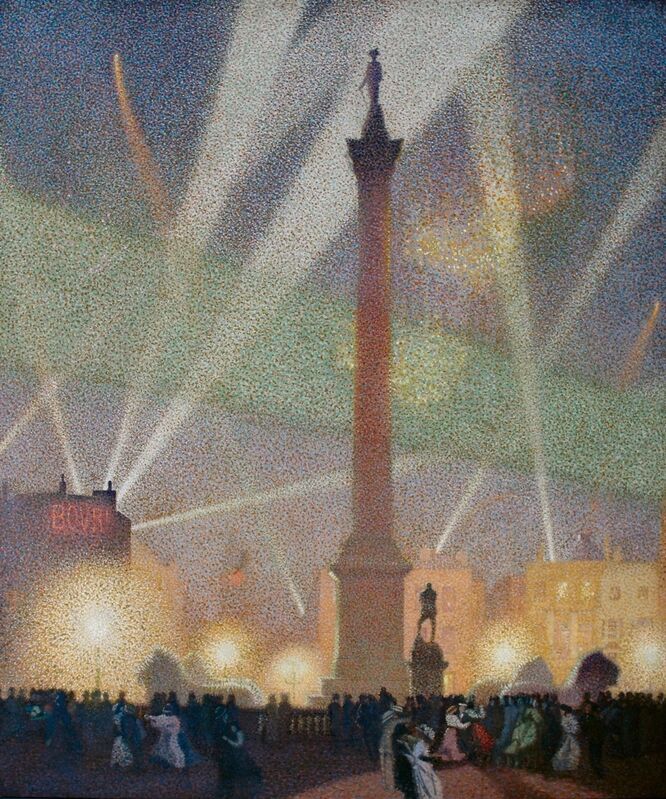 Sir Claude Francis Barry, ‘Peace Night’, 1919, Painting, Oil on canvas, Liss Llewellyn