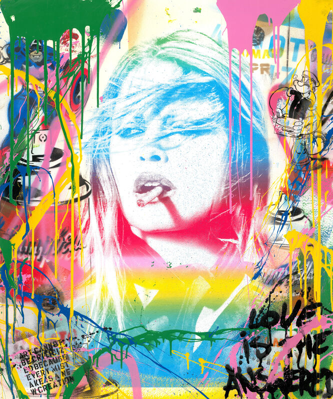 Mr. Brainwash, ‘Brigitte Bardot ’, 2019, Painting, Silkscreen and Mixed Media on Paper, ZK Gallery