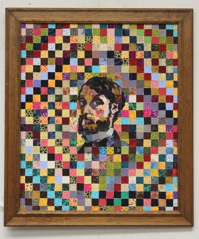 Jack Edson, ‘Frederic Bazille Portrait’, 2016, Textile Arts, Cotton fabric collage on board, Eleven Twenty Projects