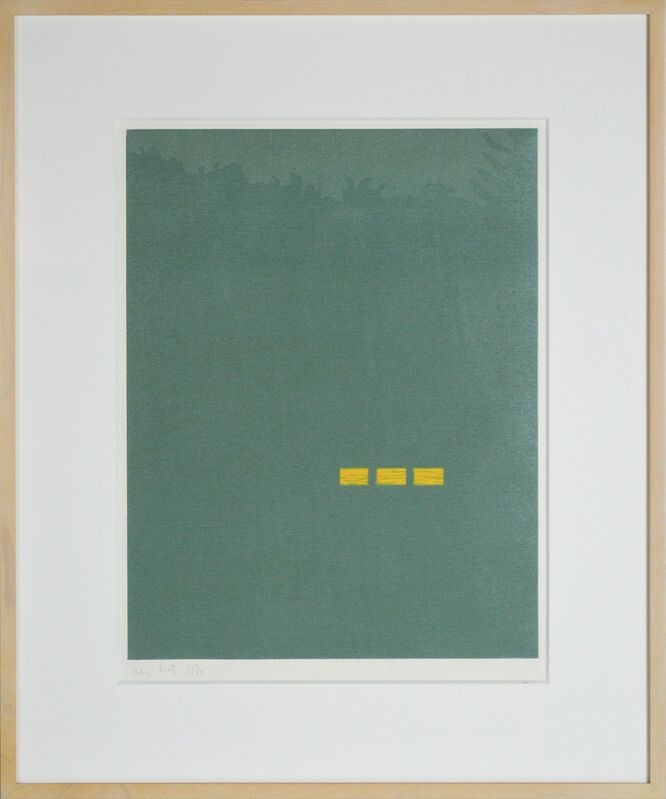 Alex Katz, ‘Triptych: Northern Landscape (Fog, Bright Light, Night)’, 1992, Print, Woodcut in four colors, Heather James Fine Art Gallery Auction