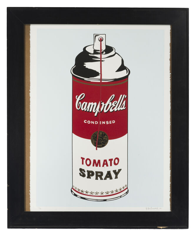Mr. Brainwash, ‘Tomato Spray’, 2008, Print, Color screeprint and mixed media on BFK Rives paper under glass, John Moran Auctioneers