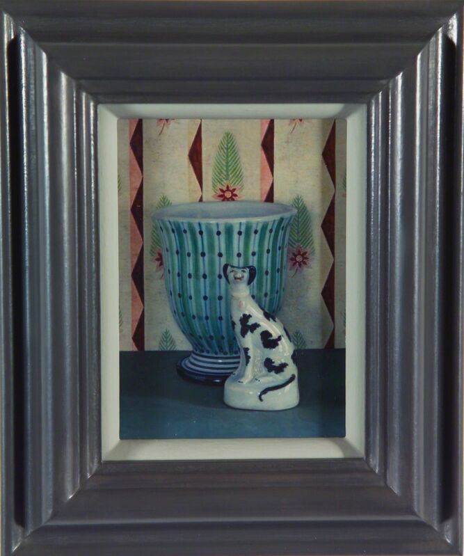 Lucy Mackenzie, ‘China Dog with Rye Vase’, 2006, Painting, Oil on board, Nancy Hoffman Gallery