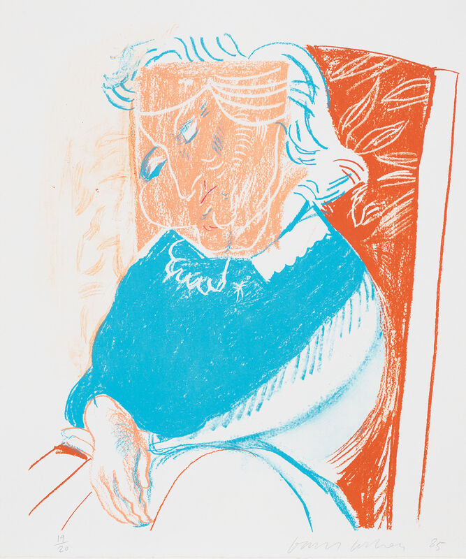 David Hockney, ‘Portrait of Mother II, from Moving Focus Series (M.C.A.T. 282)’, 1985, Print, Lithograph in colours, on TGL handmade paper, with full margins., Phillips