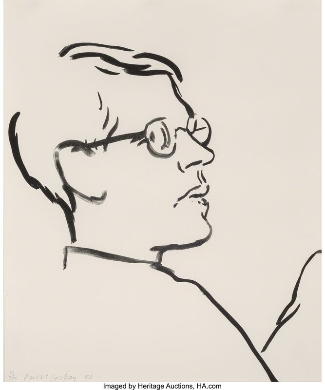 David Hockney, ‘James’, 1980, Print, Lithograph on Arches Cover paper, Heritage Auctions