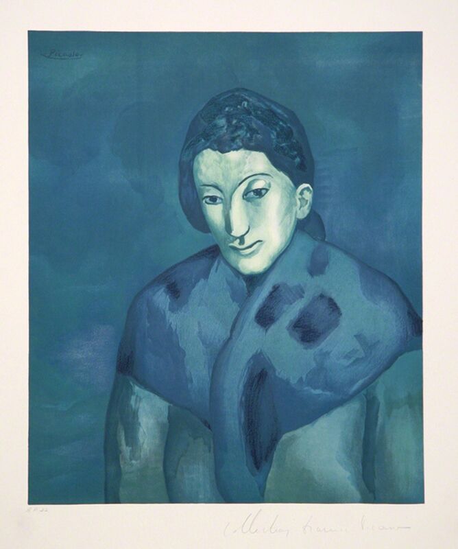 Pablo Picasso, ‘Buste de Femme’, 1973-originally 1902, Print, Lithograph on Arches Paper, RoGallery