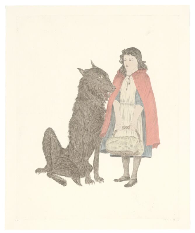 Kiki Smith, ‘Friend’, 2008, Print, Etching with hand coloring, Universal Limited Art Editions