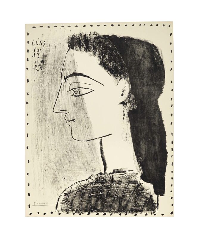 Pablo Picasso, ‘Jacqueline au mouchoir noir’, 1959, Print, Lithograph on Arches paper, Christie's