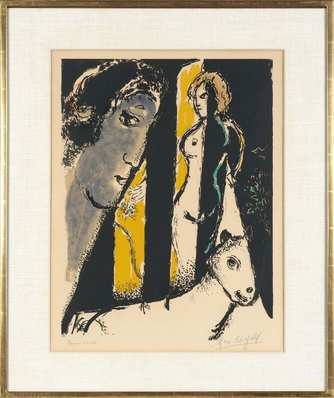 Marc Chagall, ‘LE PROFIL BLEU (M. 647)’, 1972, Print, Color lithograph, Doyle