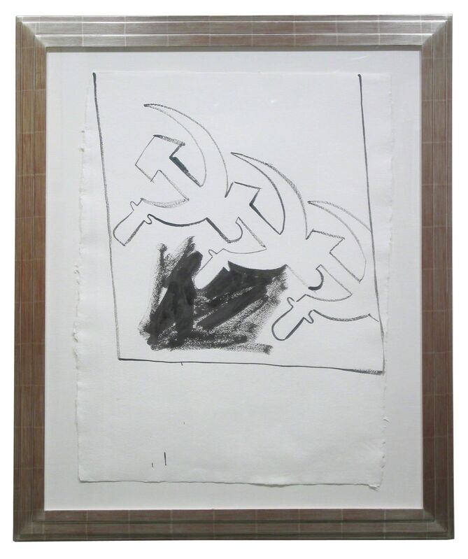 Andy Warhol, ‘Three Soviet Hammer & Sickles’, ca. 1983, Drawing, Collage or other Work on Paper, Synthetic polymer paint on HMP paper, Modernism Inc.