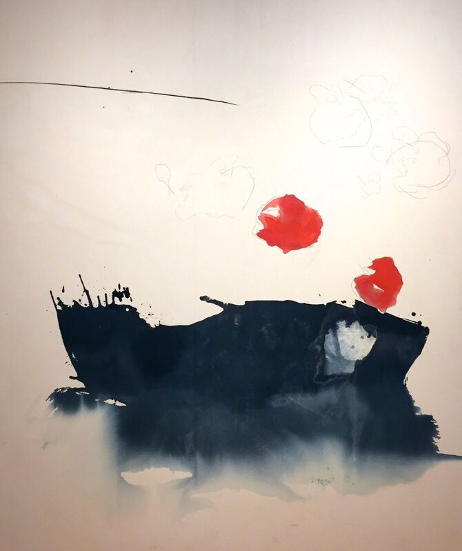 Melissa Herrington, ‘Morning's Red Orb. Held by the Sea. Dim Lit Ever Deep into the Wandering Shift. II’, Mixed Media, Mixed Media on Canvas, gallery 1871