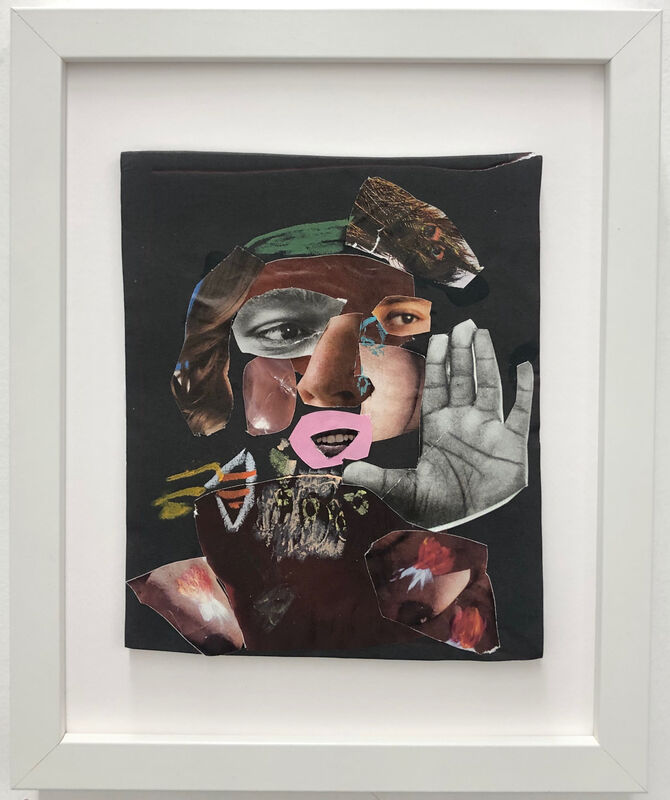 John Rivas, ‘Como Que’, 2020, Drawing, Collage or other Work on Paper, Oil pastel, found media on cardboard, framed, Superposition