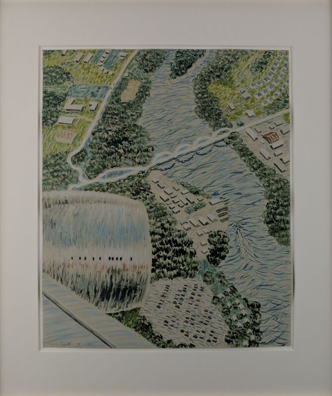 Yvonne Jacquette, ‘Aerial View of 33rd St. IV’, 1990, Print, Watercolor and lithograph, Capsule Gallery Auction