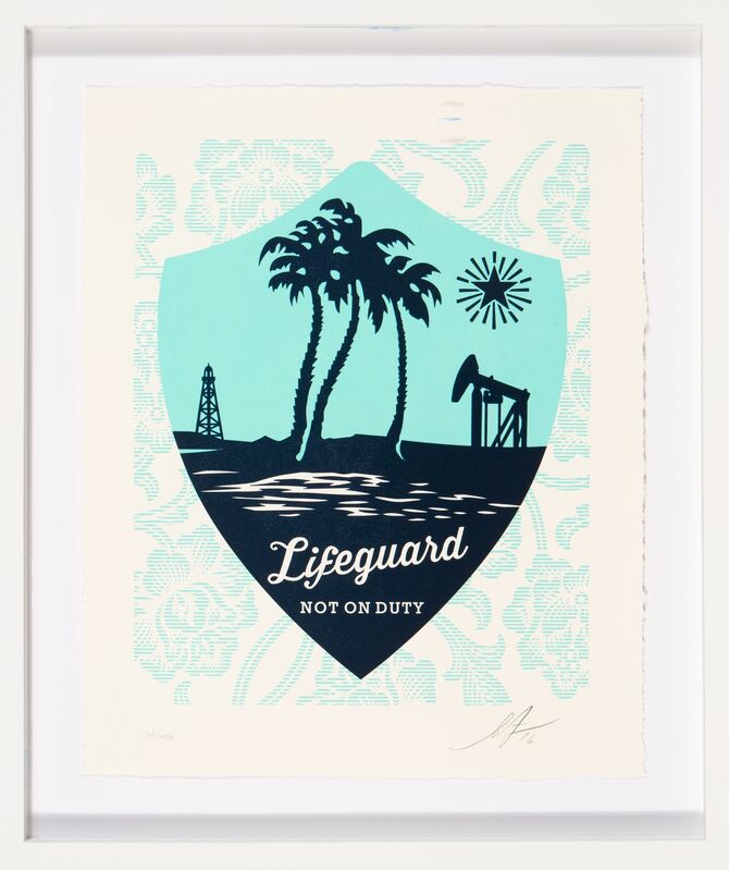 Shepard Fairey, ‘Lifeguard Not on Duty’, 2016, Print, Letterpress in colors on wove paper, Heritage Auctions