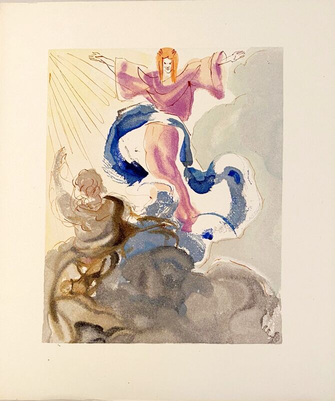 Salvador Dalí, ‘La Divine Comédie - Paradis 03 - Le premier Ciel’, 1963, Print, Original wood engraving on BFK Rives paper, Samhart Gallery