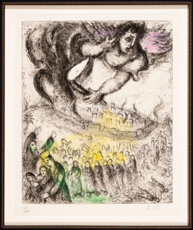 Marc Chagall, ‘Prise de Jérusalem, from La Bible’, 1958, Print, Etching with handcoloring on Arches paper, Heritage Auctions