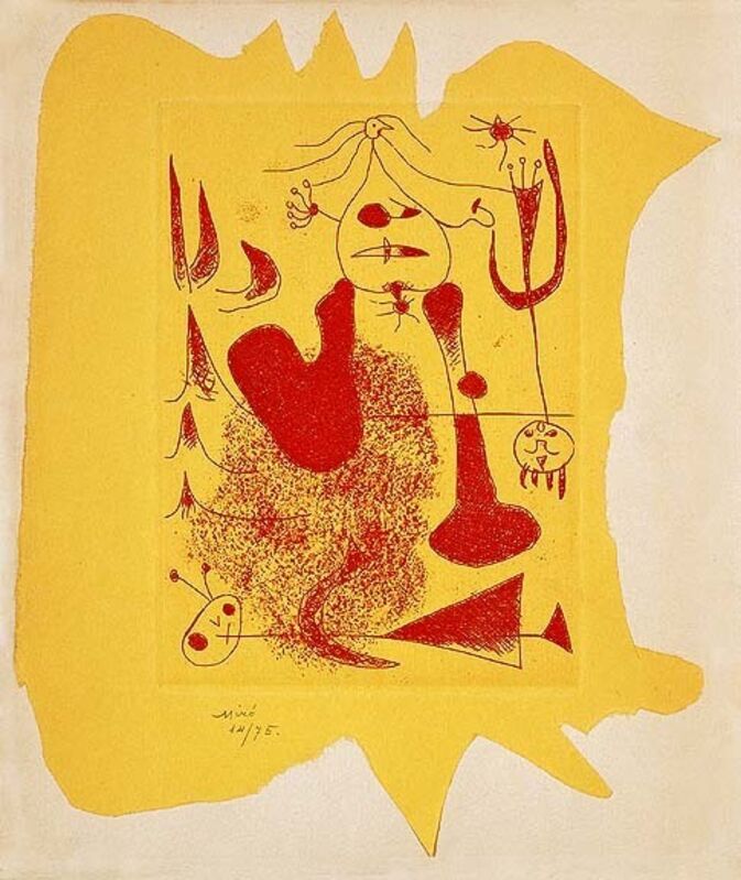 Joan Miró, ‘Sablier Couche’, 1938, Print, Galerie Maximillian