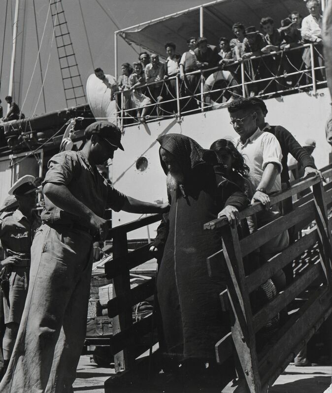 Robert Capa, ‘Israel, people disembarking’, 1948-1950, Photography, Three vintage gelatin silver prints., Il Ponte