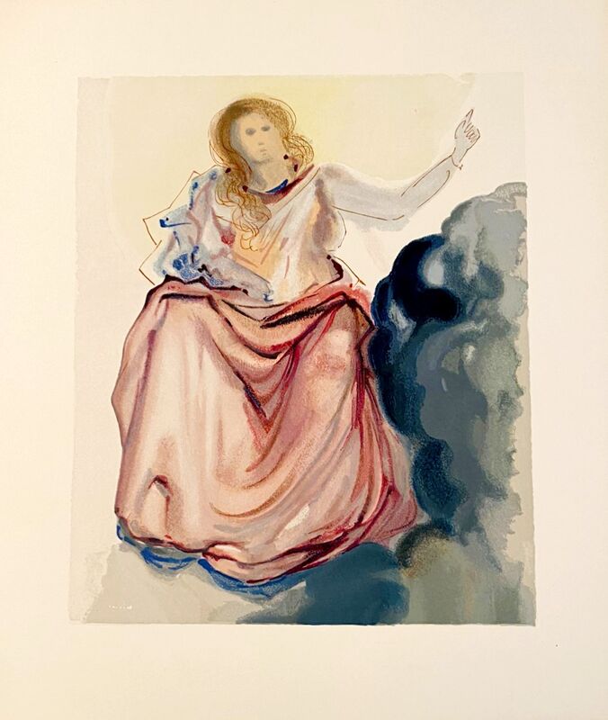 Salvador Dalí, ‘La Divine Comédie - Paradis 04 - Béatrice’, 1963, Print, Original wood engraving on BFK Rives paper, Samhart Gallery
