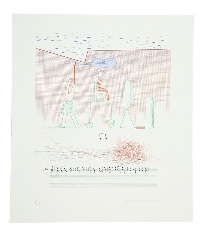David Hockney, ‘Parade (M.C.A.Tokyo 183)’, 1976-77, Print, Etching with aquatint printed in colours on wove paper, Forum Auctions