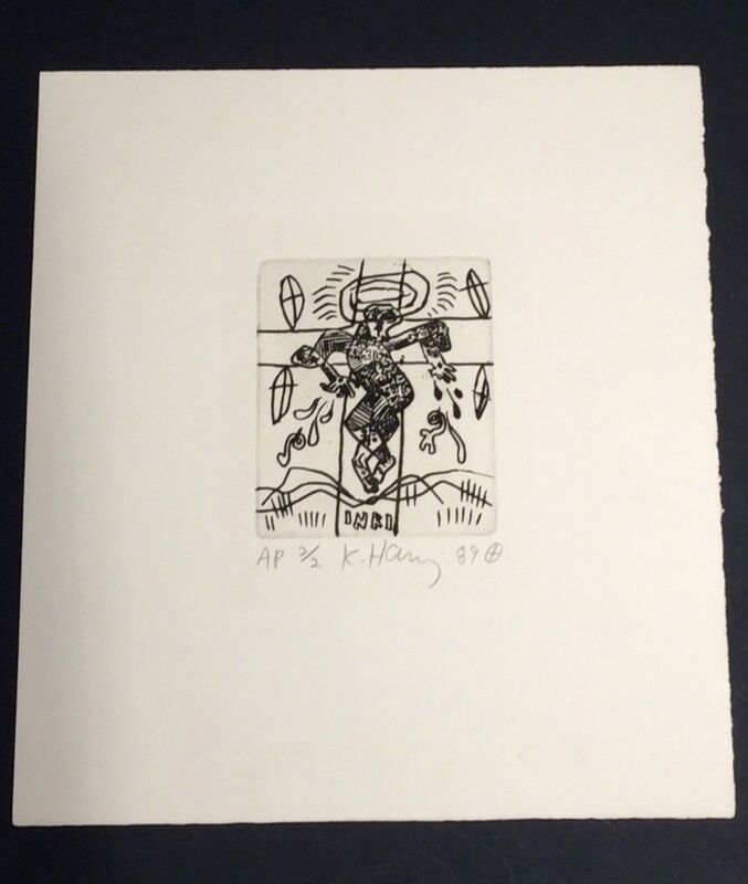 Keith Haring, ‘Untitled (VERY RARE)’, 1989, Print, Etching, Joseph Fine Art LONDON