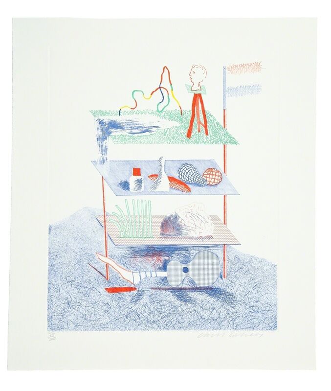 David Hockney, ‘Serenade (from The Blue Guitar) (MCA Tokyo 196)’, 1976-1977, Print, Etching with aquatint printed in colours, on Inveresk mould-made wove paper, Forum Auctions