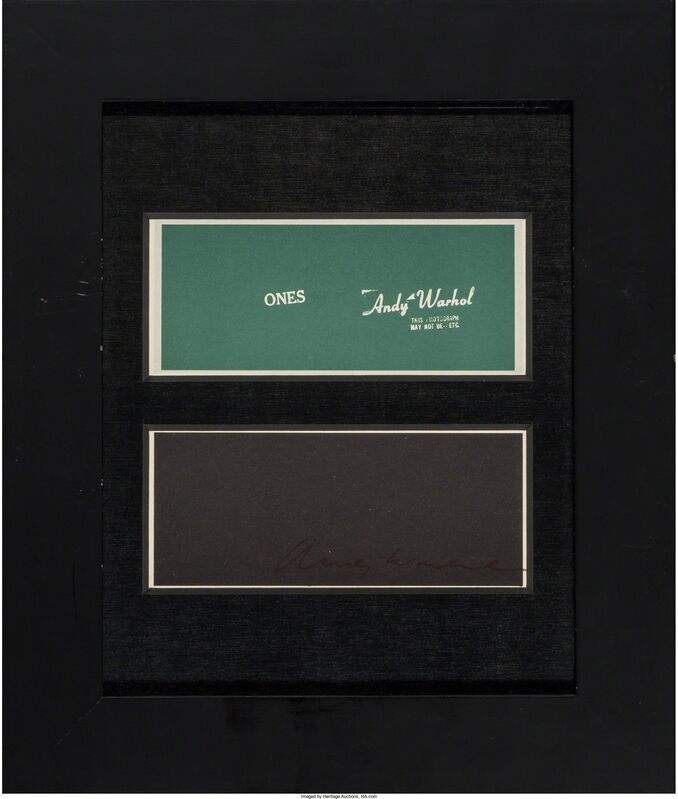 Andy Warhol, ‘Warhol Ones (four bills)’, 1971, Other, Cotton/linen blend, Heritage Auctions