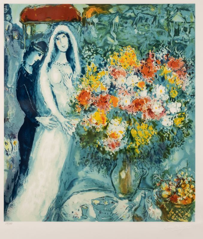 Marc Chagall, ‘Bouquet de la mariée ’, ca. 1970, Print, Lithograph on paper, Le Coin des Arts