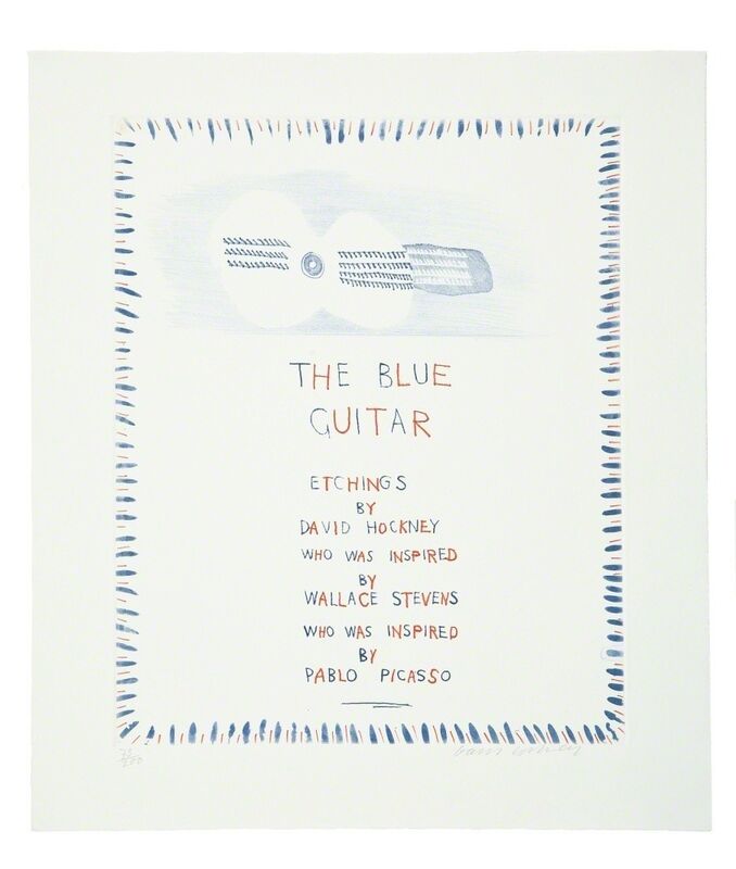 David Hockney, ‘The Blue Guitar (M.C.A. Tokyo 178)’, 1976-77, Print, Etching with aquatint printed in colour, Forum Auctions