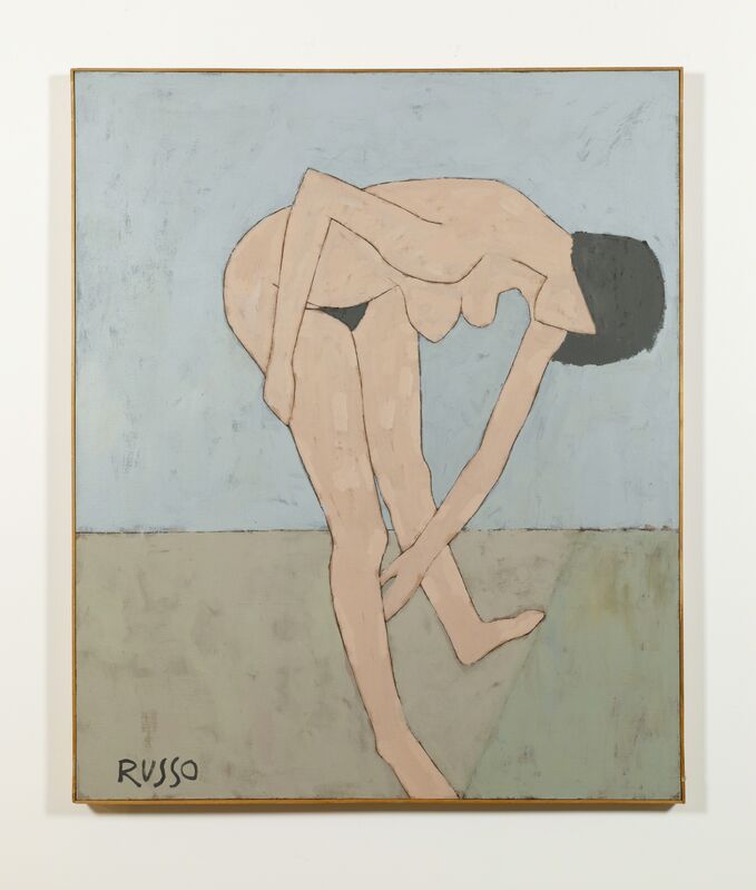 Michele Russo, ‘Untitled (nude bending down)’, ca. 1970, Painting, Acrylic on canvas, Russo Lee Gallery 