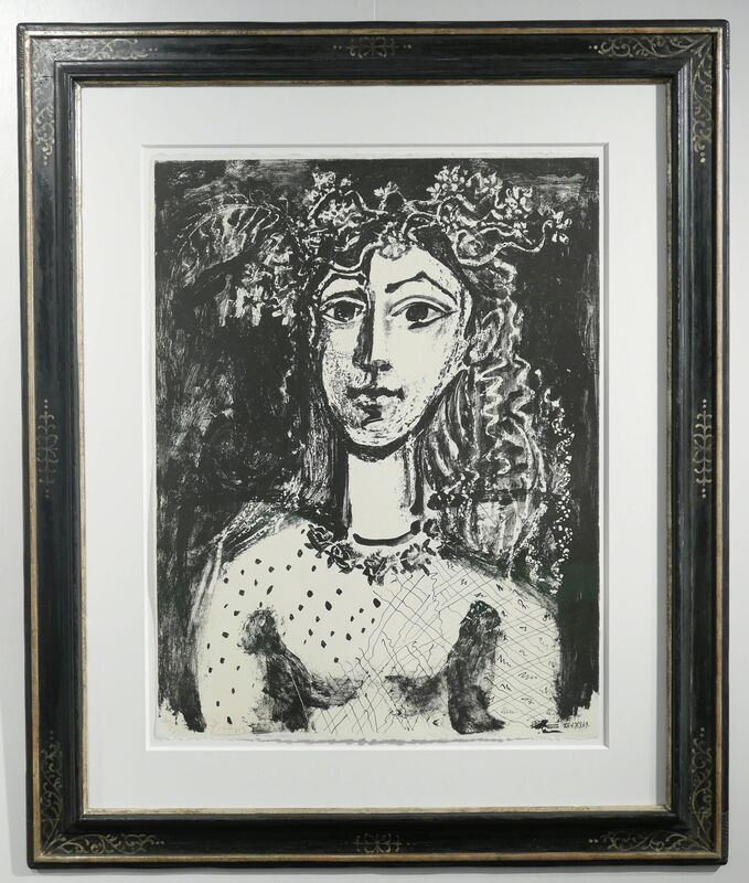 Pablo Picasso, ‘Jeune fille inspiré par Cranach (black)’, 1949, Print, Lithograph, Galerie Ostendorff