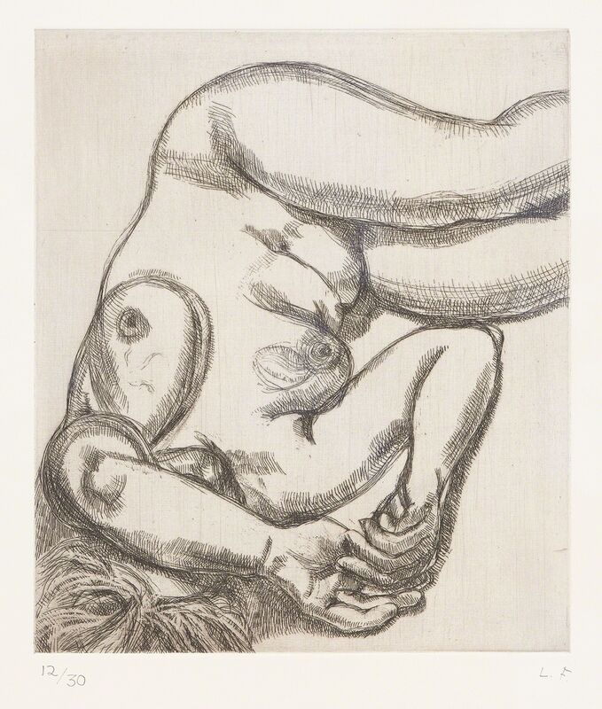 Lucian Freud, ‘Woman on a Bed’, 1991-1992, Print, Etching on Somerset Satin White Paper with full margins, Phillips