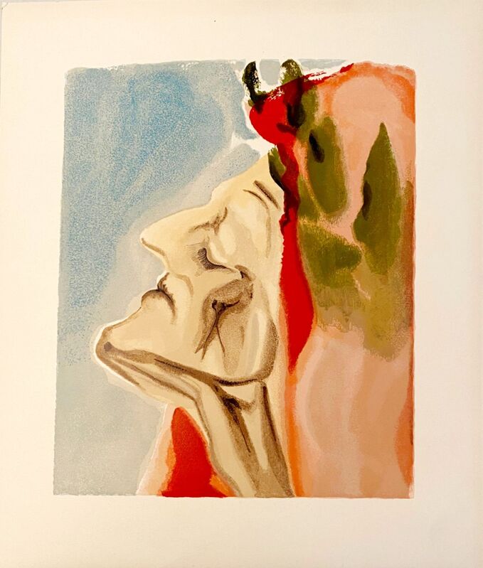 Salvador Dalí, ‘La Divine Comédie - Paradis 07 - Le nouveau doute de Dante’, 1963, Print, Original wood engraving on BFK Rives paper, Samhart Gallery