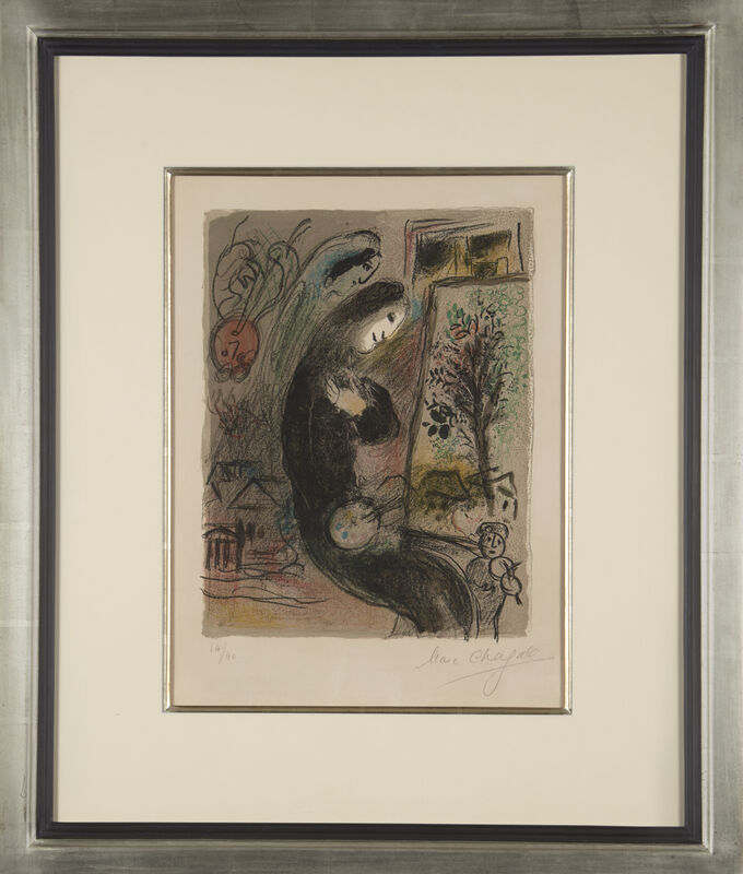 Marc Chagall, ‘Inspiration [Mourlot 398]’, 1963, Print, Lithograph in colours on arches wove, Roseberys