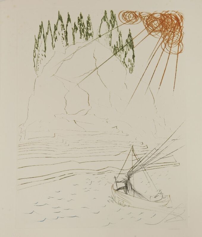 Salvador Dalí, ‘The Fight With Morhoult’, 1970, Print, Etching printed in colours, Sworders