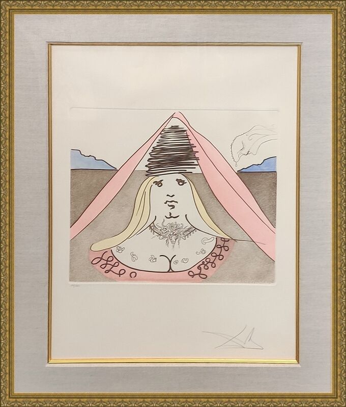 Salvador Dalí, ‘THE LADY DULCINEA’, 1981, Print, ETCHING & AQUATINT IN COLORS, Gallery Art