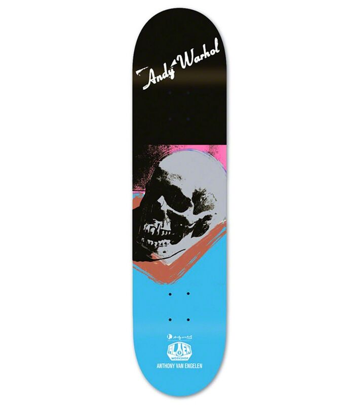 Andy Warhol, ‘Andy Warhol Skull Skateboard Deck (Warhol skate art) ’, ca. 2010, Ephemera or Merchandise, Silkscreen on maplewood skateboard deck, Lot 180 Gallery