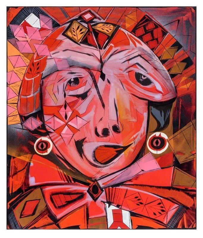Lari Pittman, ‘"Self-determination #1" (reds)’, 2017, Print, Three digital archival prints with hand separated gloss silkscreen elements, ICA London