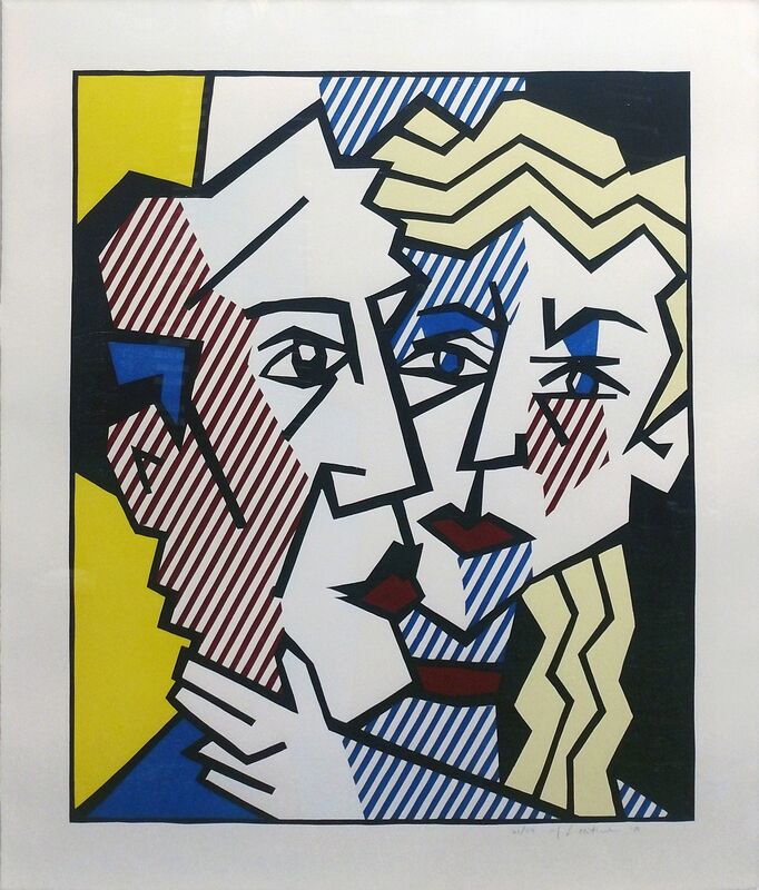 Roy Lichtenstein, ‘THE COUPLE’, 1980, Print, WOODCUT WITH EMBOSSING IN COLORS, Gallery Art