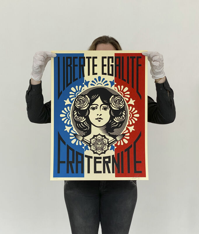 Shepard Fairey, ‘Liberté - Égalité - Fraternité’, 2016, Print, Serigraph on paper, CHENUS LONGHI