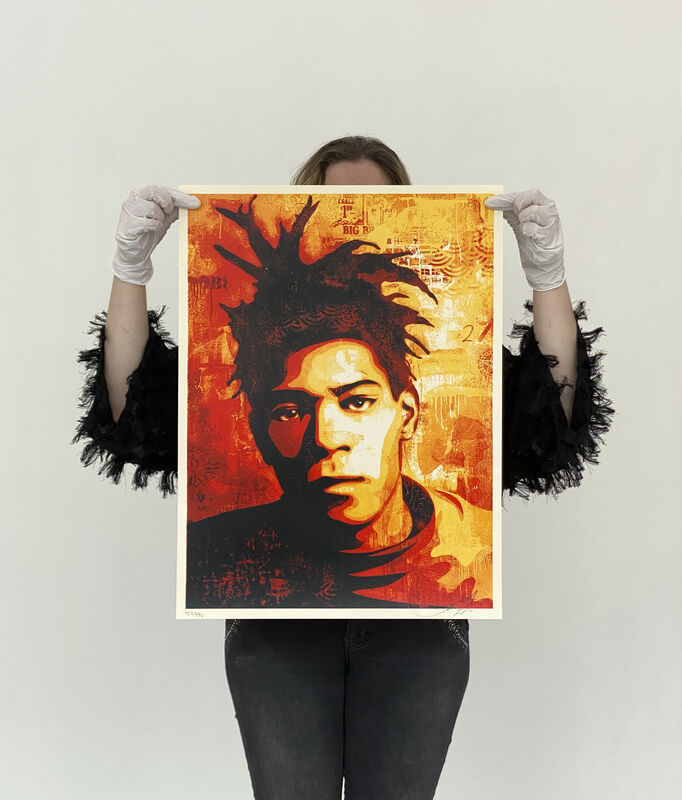 Shepard Fairey, ‘Basquiat Canvas’, 2010, Print, Screenprint on paper, CHENUS LONGHI